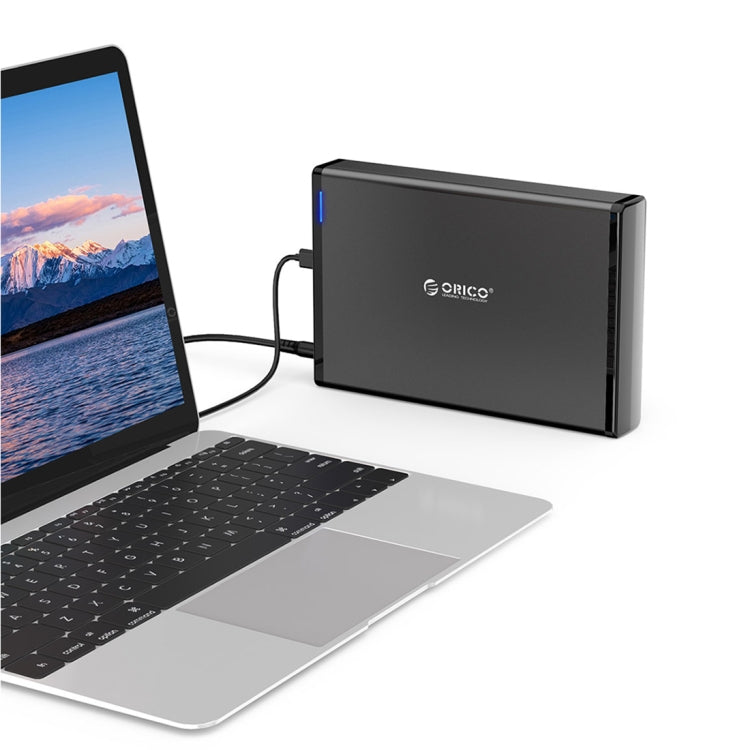 ORICO 7688C3 8TB 3.5 inch USB-C / Type-C Mobile HDD Enclosure with Detachable Base, Cable Length: 1m – Aluminum Alloy, TPU Default Title