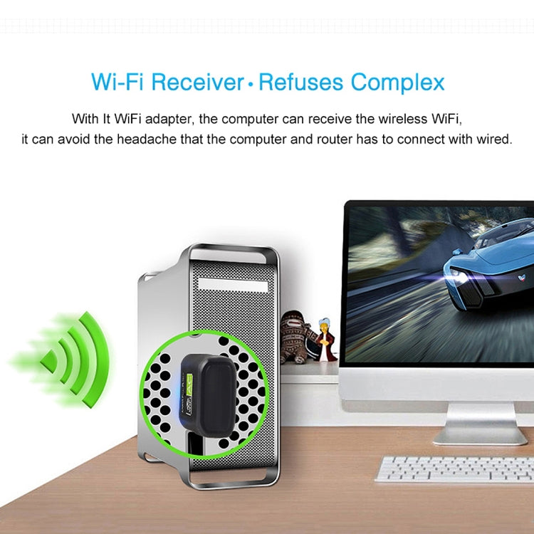 AC600Mbps 2.4GHz & 5GHz Dual Band USB 2.0 WiFi Free Drive Adapter External Network Card, AC600Mbps – Durable Build, Easy to Use