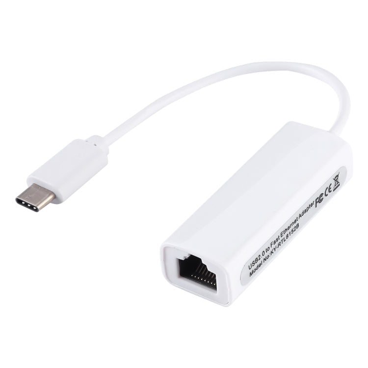 KY-RTL8152B USB-C / Type-C 10 / 100 Mbps Ethernet Adapter Network Card, USB Type-C 100Mbps – Durable Build, Easy to Use