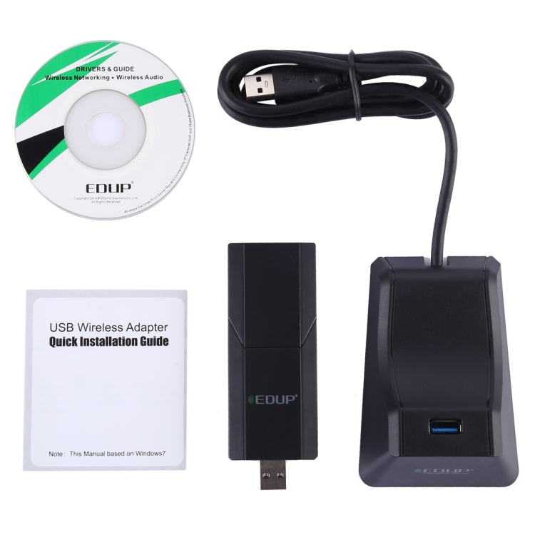 EDUP EP-AC1675 AC1900Mbps 2.4GHz & 5.8GHz Dual Band USB3.0 WiFi Adapter External Network Card, EP-AC1675 – Flip, Data Transmission