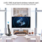 EDUP EP-AC1675 AC1900Mbps 2.4GHz & 5.8GHz Dual Band USB3.0 WiFi Adapter External Network Card, EP-AC1675 – Flip, Data Transmission