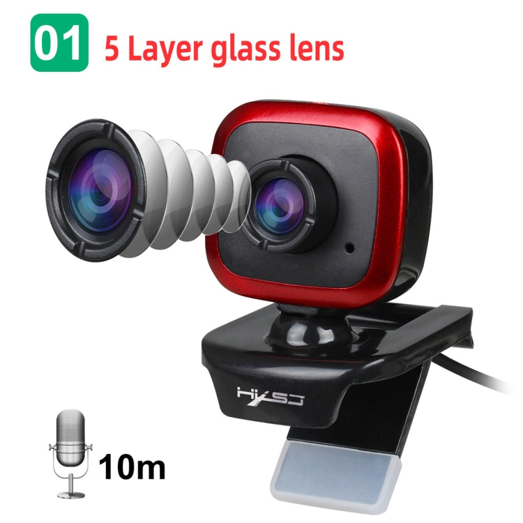 HXSJ A849 480P Adjustable 360 Degree HD Video Webcam PC Camera with Microphone – Durable Build, Easy to Use
