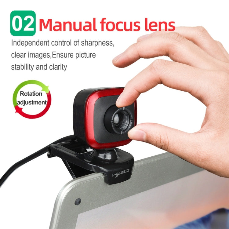 HXSJ A849 480P Adjustable 360 Degree HD Video Webcam PC Camera with Microphone – Durable Build, Easy to Use