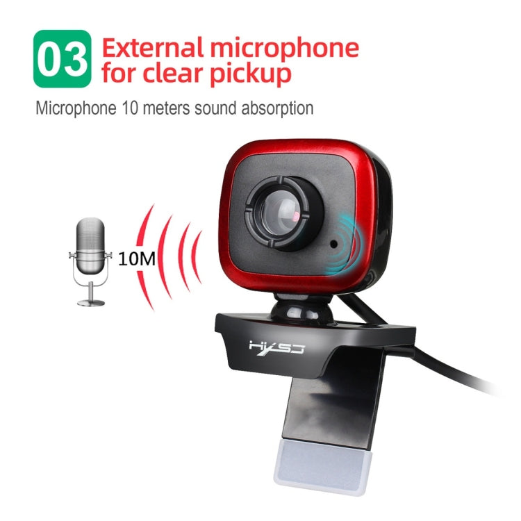 HXSJ A849 480P Adjustable 360 Degree HD Video Webcam PC Camera with Microphone – Durable Build, Easy to Use
