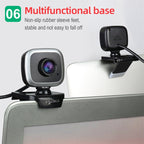 HXSJ A849 480P Adjustable 360 Degree HD Video Webcam PC Camera with Microphone – Durable Build, Easy to Use