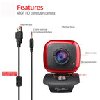 HXSJ A849 480P Adjustable 360 Degree HD Video Webcam PC Camera with Microphone – Durable Build, Easy to Use