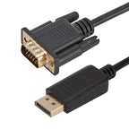 DP to VGA HD Converter Cable, Cable Length: 1.8m, DP to VGA – Durable Build, Easy to Use