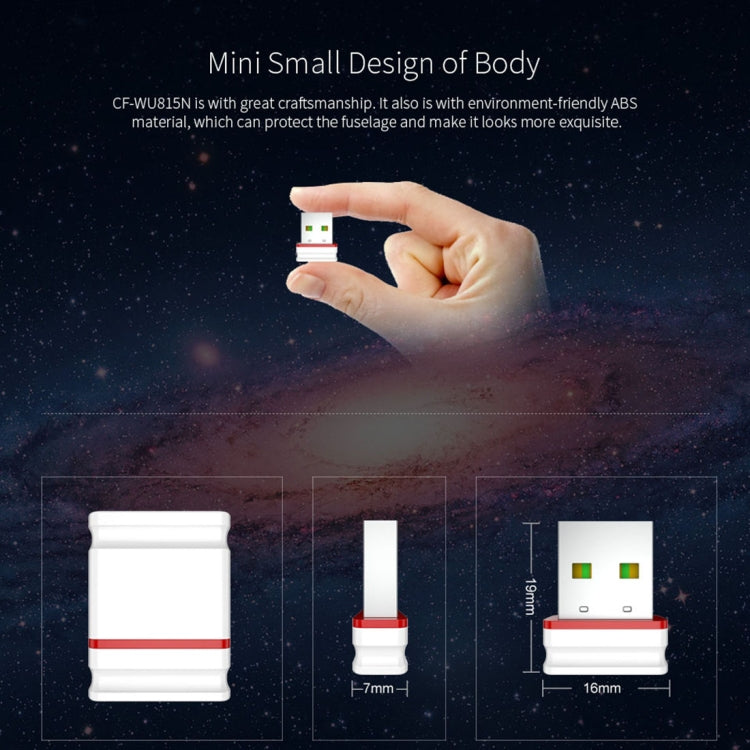 COMFAST CF-WU815N 150Mbps Mini Wireless USB 2.0 Free Driver WiFi Adapter External Network Card, CF-WU815N – Durable Build, Easy to Use