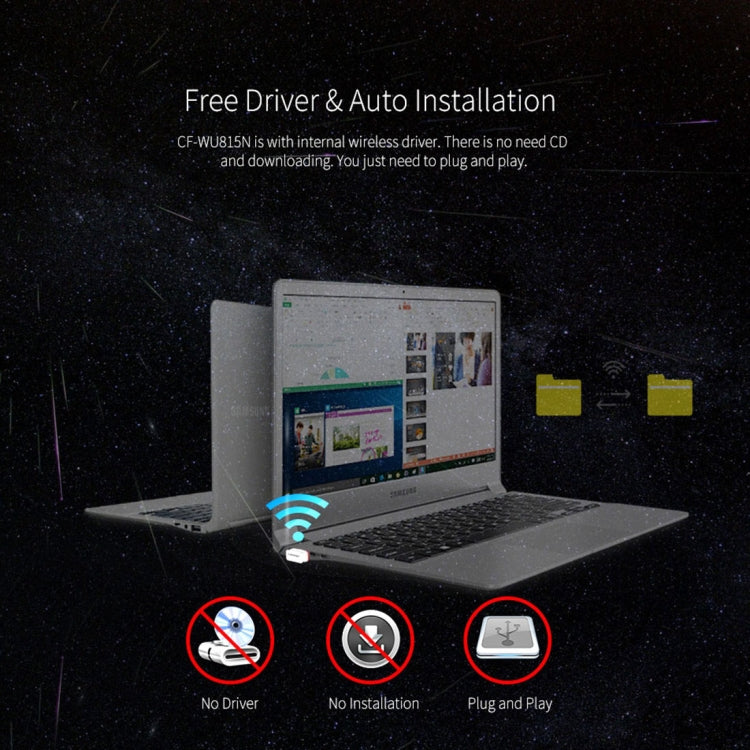 COMFAST CF-WU815N 150Mbps Mini Wireless USB 2.0 Free Driver WiFi Adapter External Network Card, CF-WU815N – Durable Build, Easy to Use