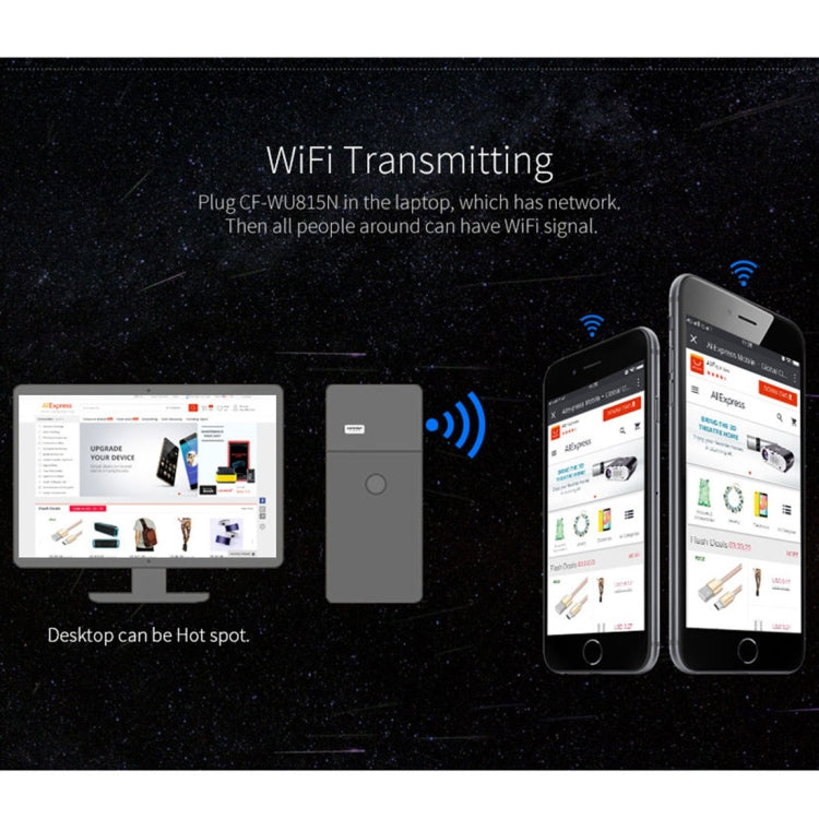 COMFAST CF-WU815N 150Mbps Mini Wireless USB 2.0 Free Driver WiFi Adapter External Network Card, CF-WU815N – Durable Build, Easy to Use