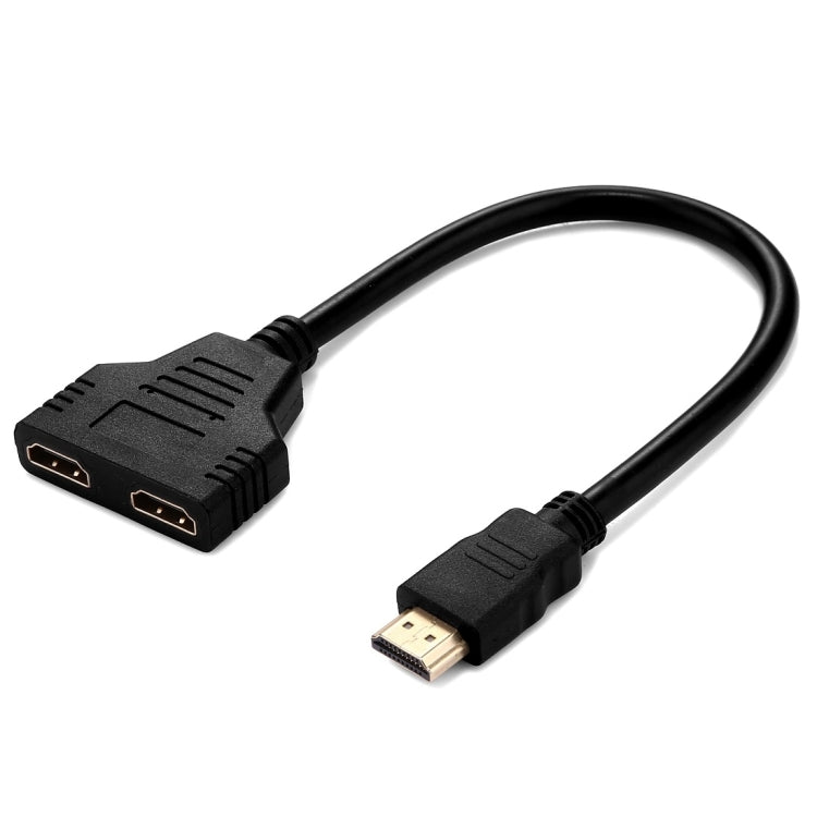 30cm HDMI Male to Dual HDMI Female 1.4 Version Cable Connector Adapter – Durable Build, Easy to Use
