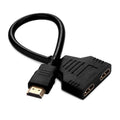 30cm HDMI Male to Dual HDMI Female 1.4 Version Cable Connector Adapter – Durable Build, Easy to Use