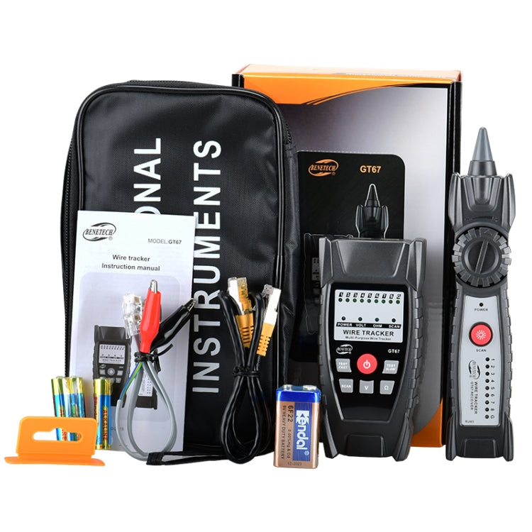 BENETECH GT67 RJ11 / RJ45 Multifunctional Cable Tester Line Finder Net Cable Detector, GT67 Cable Detector – TPU