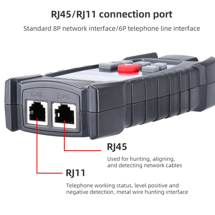 BENETECH GT67 RJ11 / RJ45 Multifunctional Cable Tester Line Finder Net Cable Detector, GT67 Cable Detector – TPU