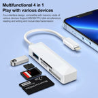 4 in 1 MS + SD + TF + USB2.0 Multi-function Card Reader for 8 Pin...