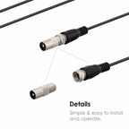 25 Miles Range 28dBi High Gain Amplified Digital HDTV Indoor Outdoor TV Antenna with 3.7m Coaxial Cable & IEC Adapter, 25 Miles 28dBi