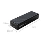 ORICO M2PVC3-G20-GY-BP USB3.2 20Gbps M.2 NVMe SSD Enclosure, M2PVC3-G20-GY-BP – TPU