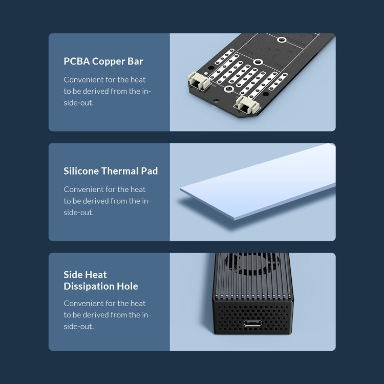 ORICO M2PVC3-G20-GY-BP USB3.2 20Gbps M.2 NVMe SSD Enclosure, M2PVC3-G20-GY-BP – TPU