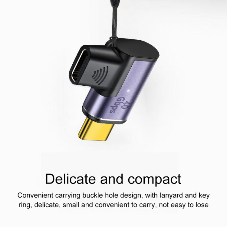 100W USB-C / Type-C Male to Female Elbow Magnetic Charging Adapter, 100W Elbow – Wear-resistant, Magnetic, Aluminum Alloy