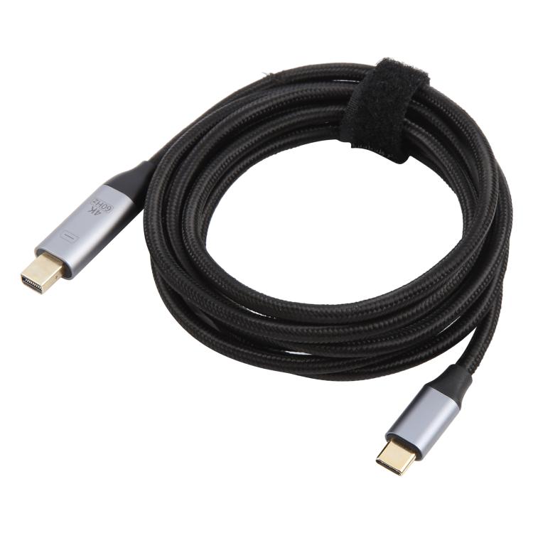 USB-C / Type-C Male to 4K 60Hz Mini DP Male Adapter Cable, Length: 1.8m, Mini DP Male – TPU, 4K