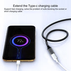 USB-C / Type-C Male to USB-C / Type-C Female Adapter Cable, Cable Length: 50cm, 50cm – Durable Build, Easy to Use