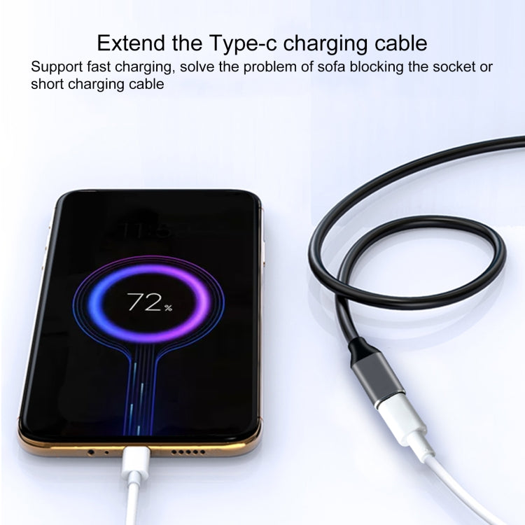 USB-C / Type-C Male to USB-C / Type-C Female Adapter Cable, Cable Length: 50cm, 50cm – Durable Build, Easy to Use