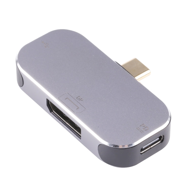 3 in 1 USB-C / Type-C Male to USB-C / Type-C Charging + USB + DP Female Adapter, USB-C / Type-C + USB + DP – Data Transmission, TPU USB-C Type-C + USB + DP