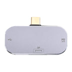 3 in 1 USB-C / Type-C Male to USB-C / Type-C Charging + USB + DP Female Adapter, USB-C / Type-C + USB + DP – Data Transmission, TPU