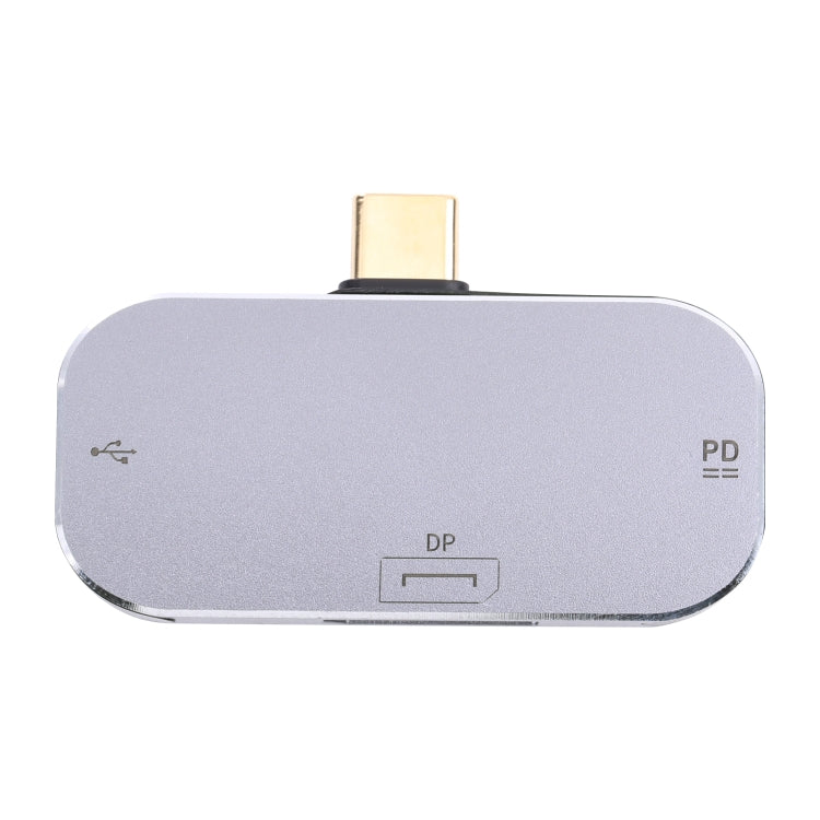 3 in 1 USB-C / Type-C Male to USB-C / Type-C Charging + USB + DP Female Adapter, USB-C / Type-C + USB + DP – Data Transmission, TPU