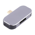 3 in 1 USB-C / Type-C Male to USB-C / Type-C Charging + USB + DP Female Adapter, USB-C / Type-C + USB + DP – Data Transmission, TPU
