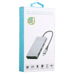 7 In 1 Dual USB 3.0 + TF/SD + HDMI/VGA + 3.5mm Jack + Type-C / USB-C Multi-function USB-C Dock Station, 2xUSB3.0+TF/SD+HDMI/VGA+3.5mm – Card Slot, TPU, 4K