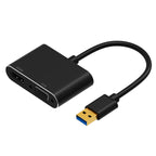 5201B 2 in 1 USB 3.0 to VGA + HDMI HD Video Converter, 5201B Black, 5201B Silver – Aluminum Alloy, TPU