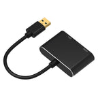 5201B 2 in 1 USB 3.0 to VGA + HDMI HD Video Converter, 5201B Black, 5201B Silver – Aluminum Alloy, TPU
