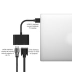 5201B 2 in 1 USB 3.0 to VGA + HDMI HD Video Converter, 5201B Black, 5201B Silver – Aluminum Alloy, TPU