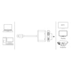 5201B 2 in 1 USB 3.0 to VGA + HDMI HD Video Converter, 5201B Black, 5201B Silver – Aluminum Alloy, TPU