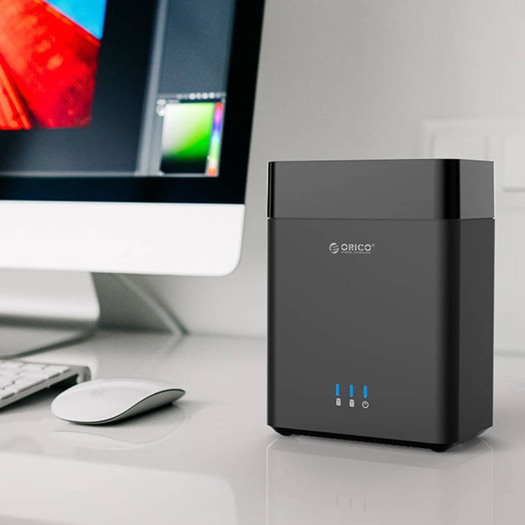 ORICO DS200U3 3.5 inch 2 Bay Magnetic-type USB 3.0 Hard Drive Enclosure with Blue LED Indicator, USB 3.0 – Magnetic, Data Transmission USB 3.0