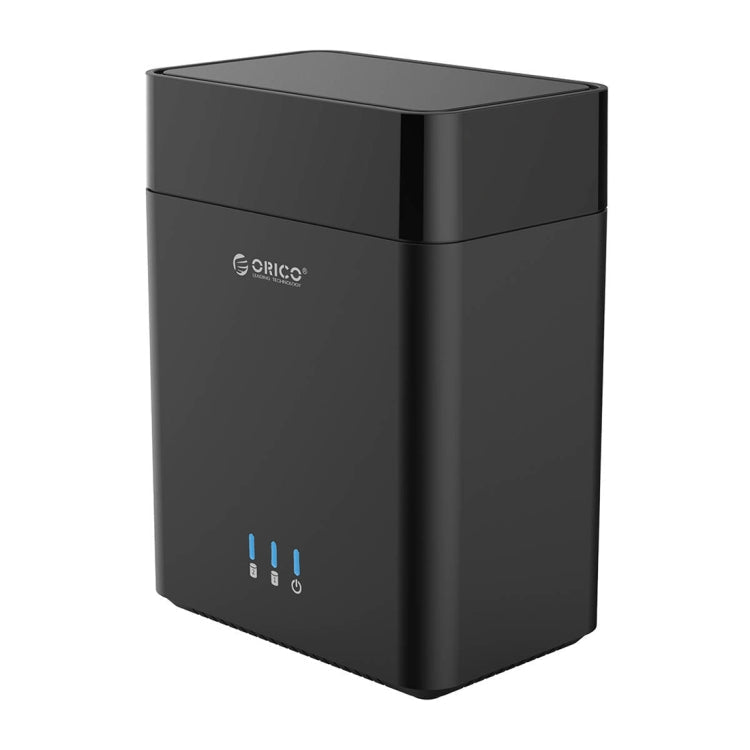 ORICO DS200C3 3.5 inch 2 Bay Magnetic-type USB-C / Type-C Hard Drive Enclosure with Blue LED Indicator, USB Type-C – Magnetic, Data Transmission