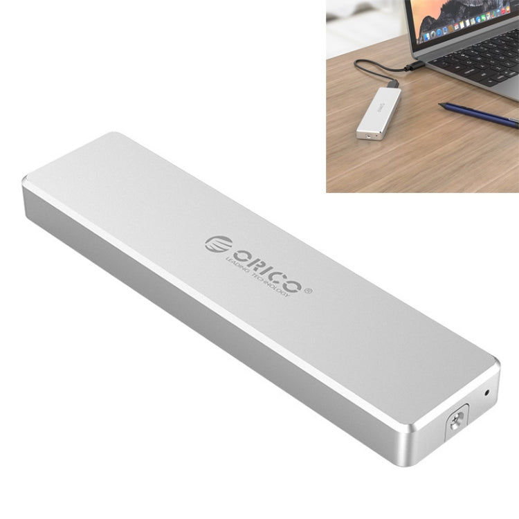 ORICO PCM2-C3 M.2 M-Key to USB 3.1 Gen2 USB-C / Type-C Push-top Solid State Drive Enclosure, The Maximum Support Capacity: 2TB – Waterproof, Aluminum Alloy, TPU Silver