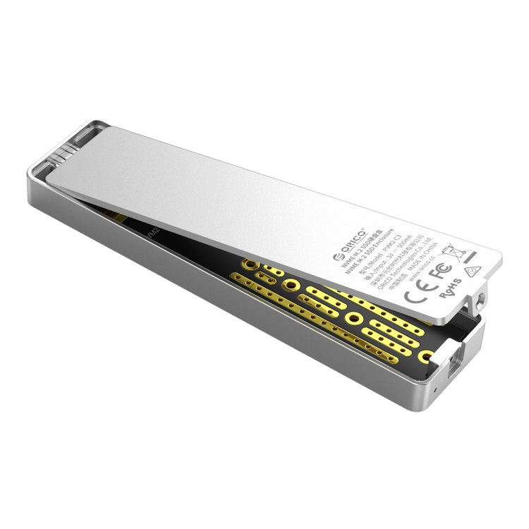 ORICO PVM2-C3 M.2 M-Key to USB 3.1 Gen2 USB-C / Type-C Flip Solid State Drive Enclosure, The Maximum Support Capacity: 2TB – Waterproof, Flip, Aluminum Alloy