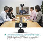 HXSJ S4 1080P Adjustable 180 Degree HD Manual Focus Video Webcam PC Camera with Microphone – Durable Build, Easy to Use