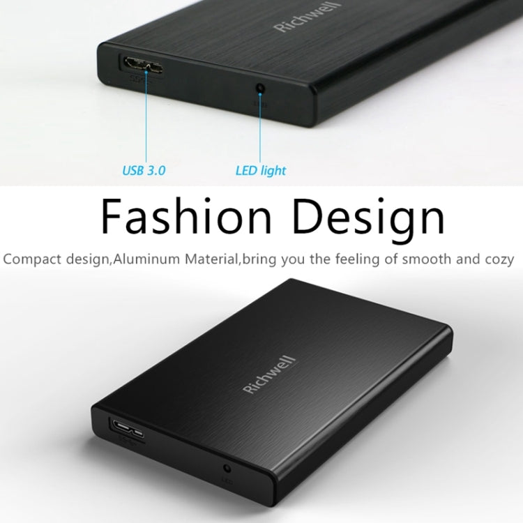 Richwell SATA R23-SATA-1TGB 2.5 inch USB3.0 Interface Mobile Hard Disk Drive, Capacity: 1TB, 1TB – Durable Build, Easy to Use