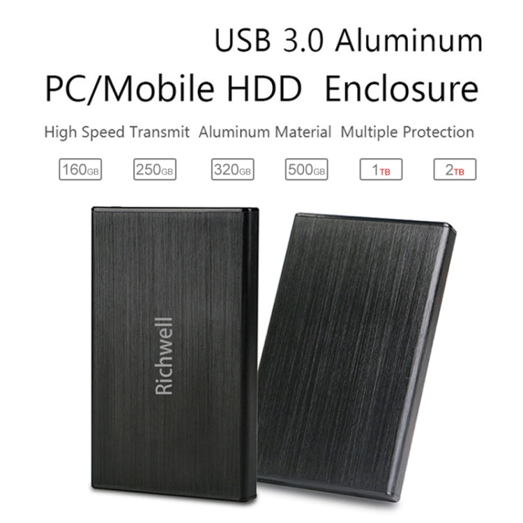 Richwell SATA R23-SATA-1TGB 2.5 inch USB3.0 Interface Mobile Hard Disk Drive, Capacity: 1TB, 1TB – Durable Build, Easy to Use