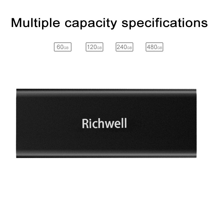 Richwell SSD R280-SSD-480GB 480GB Mobile Hard Disk Drive for Desktop PC, 480GB – Durable Build, Easy to Use