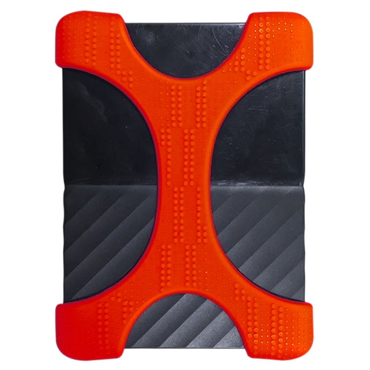 X Type 2.5 inch Portable Hard Drive Silicone Case for 2TB-4TB WD & SEAGATE & Toshiba Portable Hard Drive, without Hole – Shockproof Red