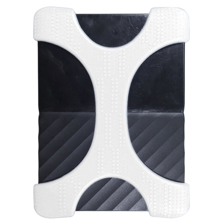 X Type 2.5 inch Portable Hard Drive Silicone Case for 2TB-4TB WD & SEAGATE & Toshiba Portable Hard Drive, without Hole – Shockproof White