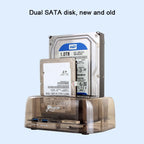 2.5 / 3.5 inch USB3.0 Dual SATA HDD Enclosure with HUB & OTB Function, The Maximum Support Capacity: 16TB – TPU