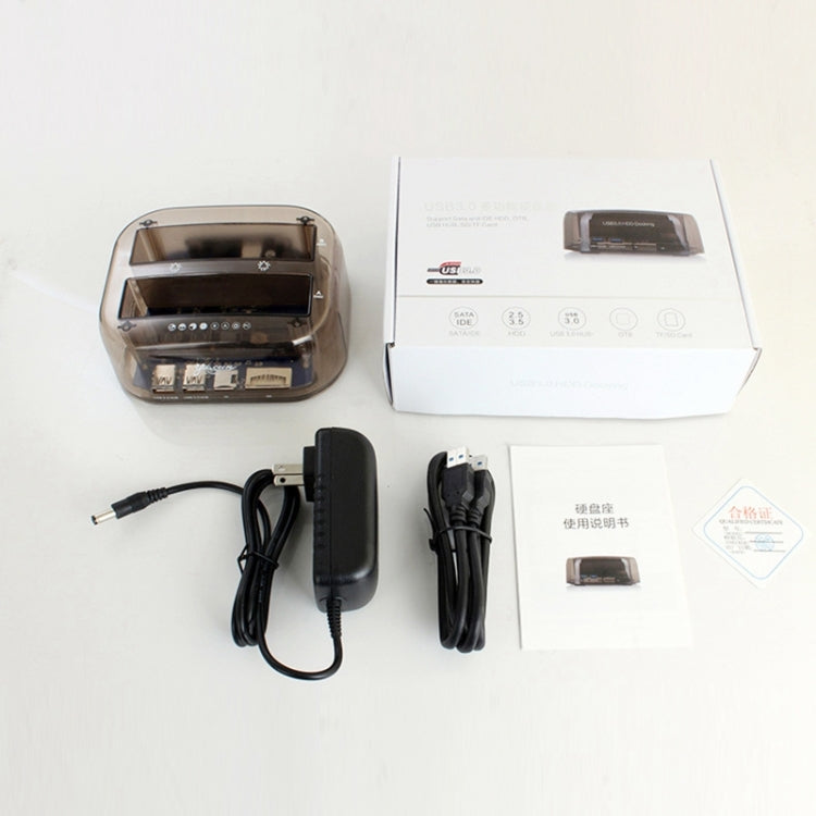 2.5 / 3.5 inch USB3.0 Dual SATA HDD Enclosure with HUB & OTB Function, The Maximum Support Capacity: 16TB – TPU