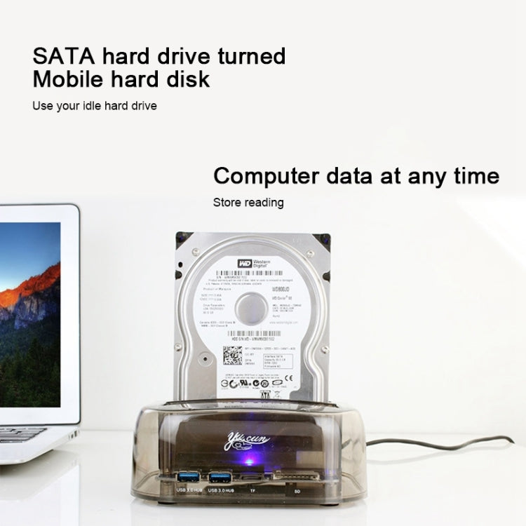 2.5 / 3.5 inch USB3.0 Dual SATA HDD Enclosure with HUB & OTB Function, The Maximum Support Capacity: 16TB – TPU