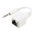 CAT5 RJ45 Socket to 3.5mm 4 Pole Male Plug Audio Ethernet LAN Network Adapter, Total Length: about 13cm – Durable Build, Easy to Use Default Title