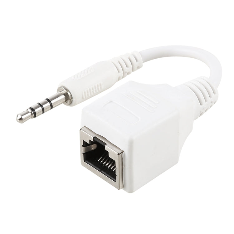 CAT5 RJ45 Socket to 3.5mm 4 Pole Male Plug Audio Ethernet LAN Network Adapter, Total Length: about 13cm – Durable Build, Easy to Use